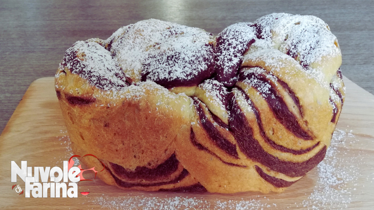 Treccia di pan brioche dolce, la ricetta variegata al cacao ZON