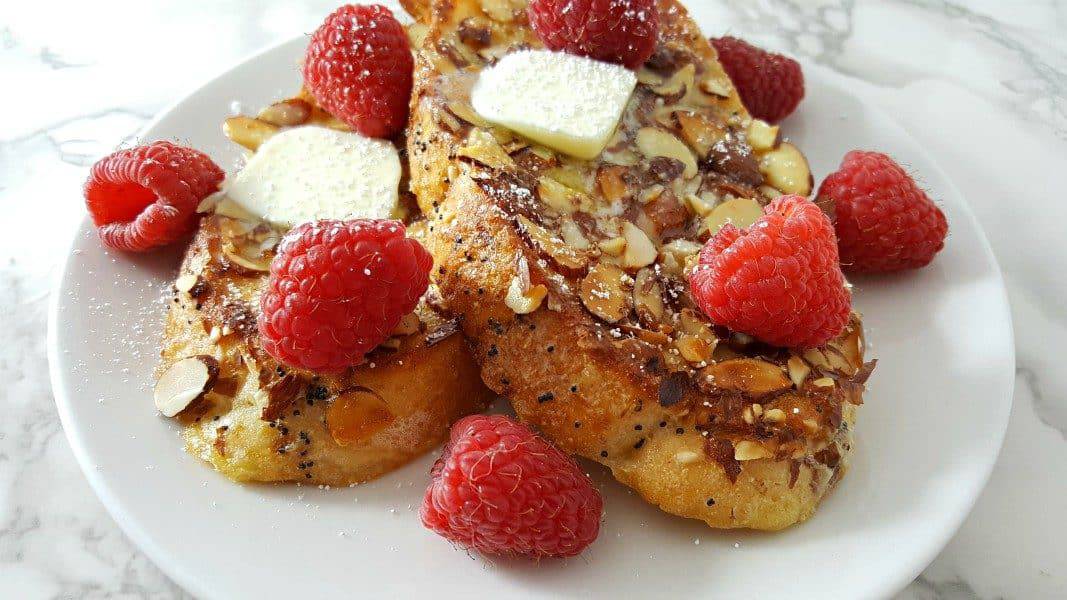 Easy Almond Raspberry French Toast (8 Ingredients and 25 minutes