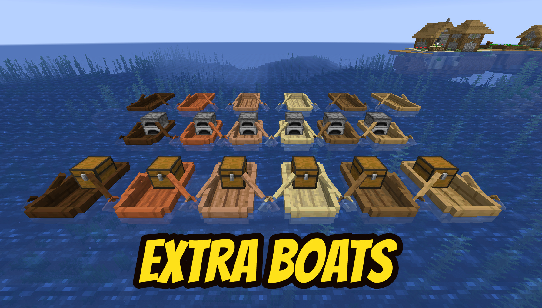 Extra Boats Mod Para Minecraft 1.16.1, 1.15.2, 1.14.4 ZonaCraft