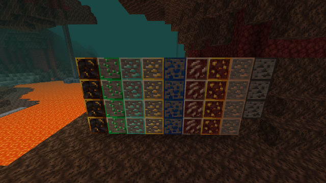 Bordered Ore Texture Pack Para Minecraft 1.15.2, 1.14.4, 1.12.2, 1.8