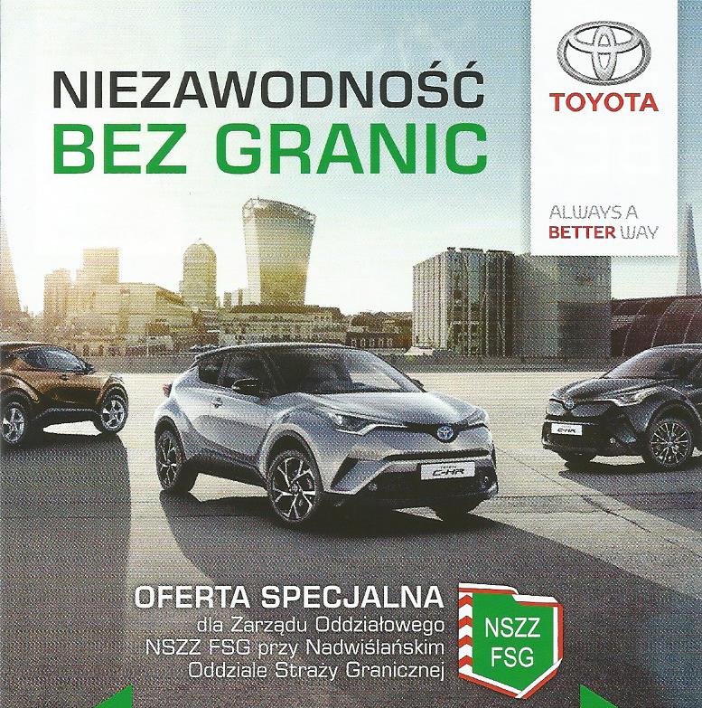 Oferta specjalna Toyota Carolina Car Company dla członków ZO NSZZ FSG