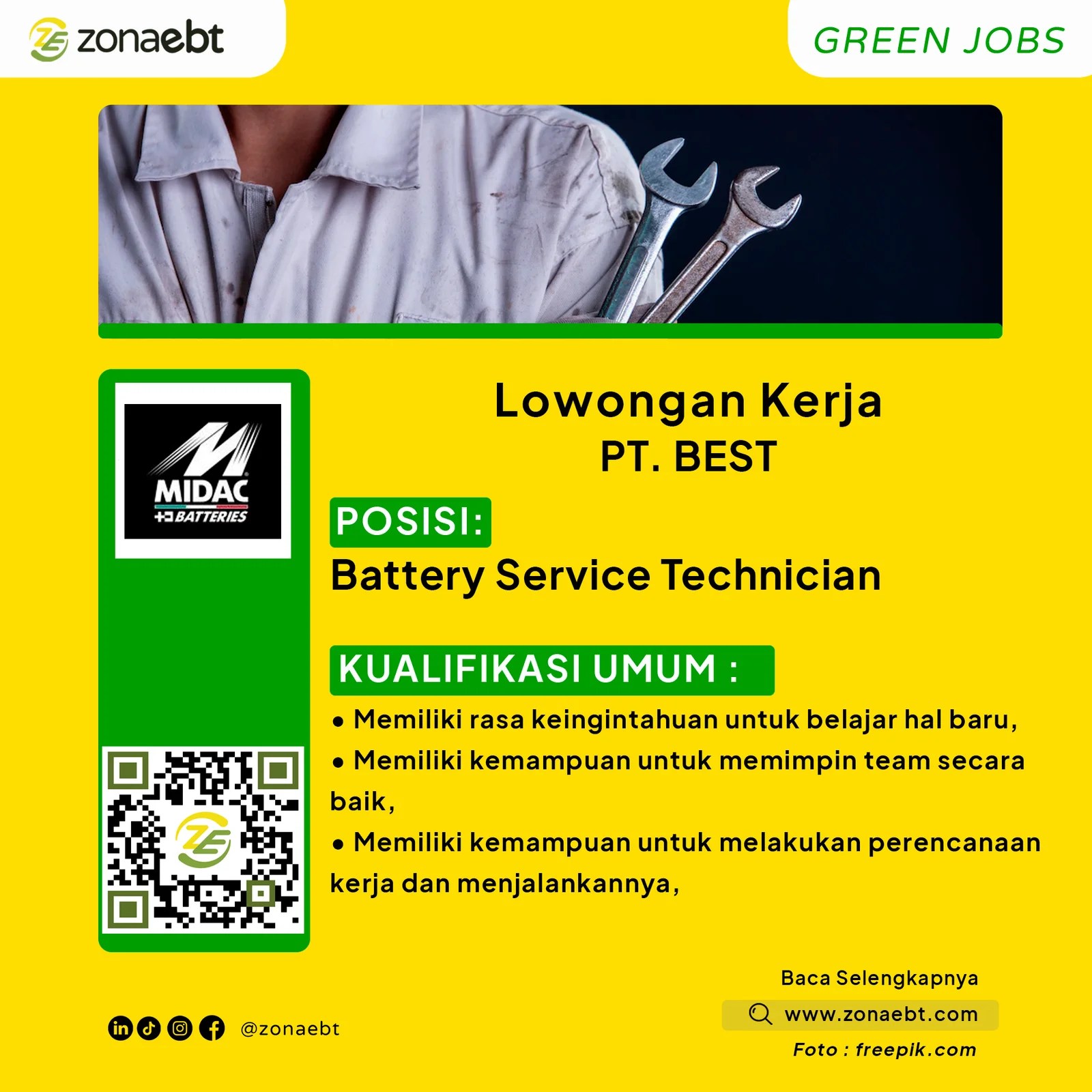 Battery Service Technician