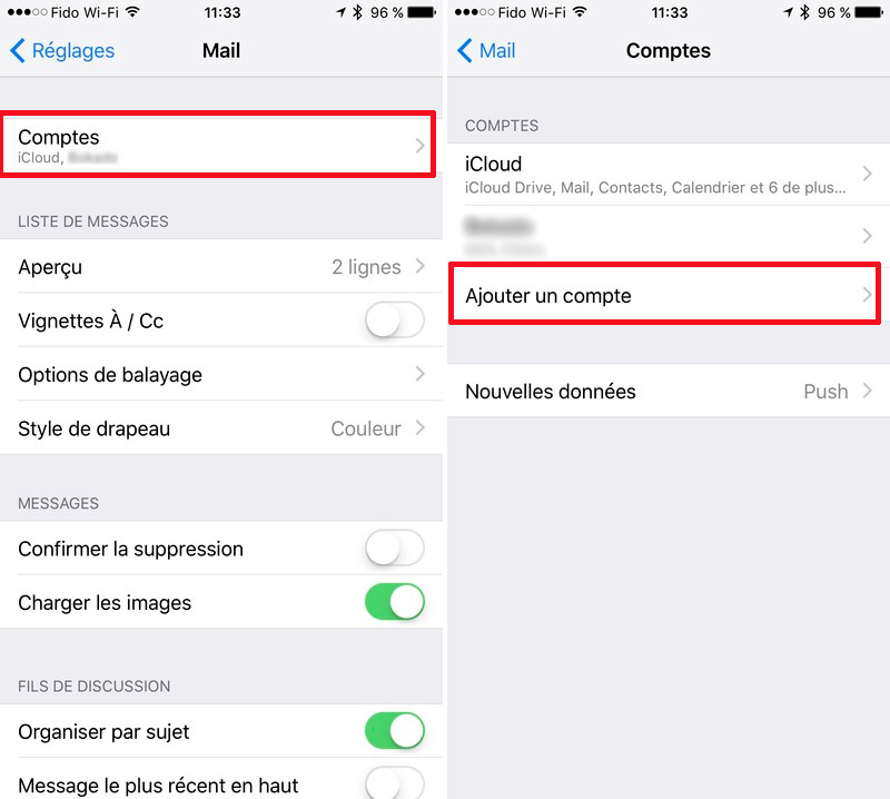 Configurez manuellement votre courriel dans Mail pour