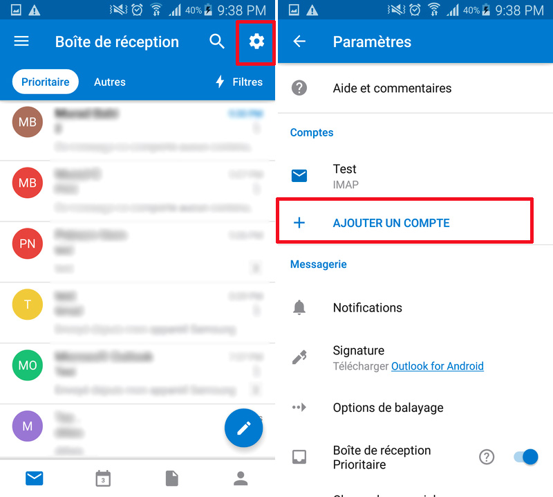 Configurez votre courriel dans l’application Outlook pour