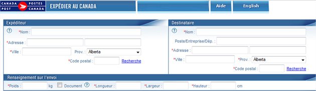Effectuer une livraison avec vos rabais Postes Canada Zone votresite.ca