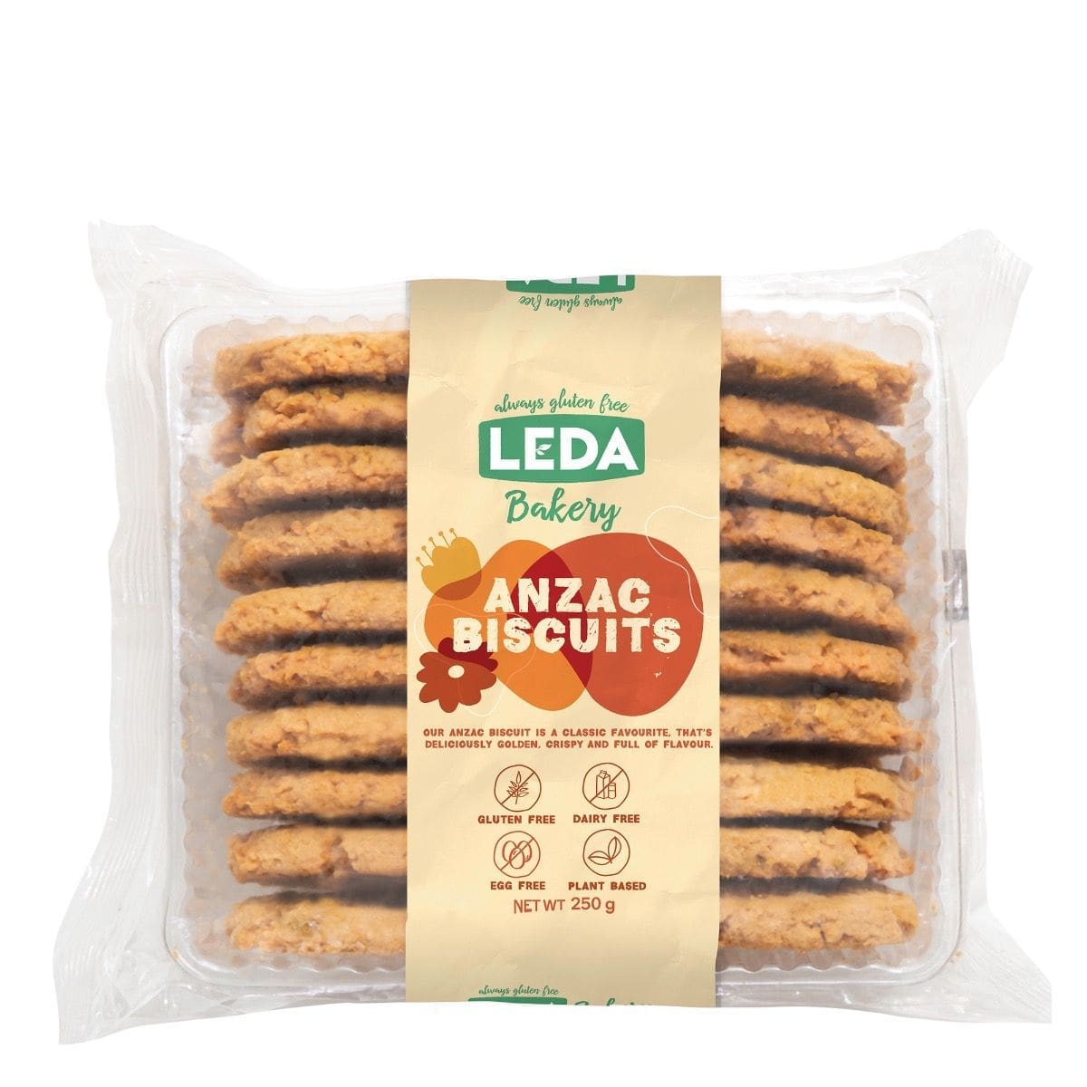 LEDA BAKERY ANZAC BISCUITS GLUTEN FREE Zone Fresh