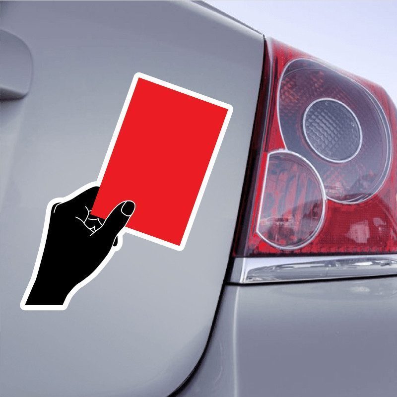 Sticker Carton Rouge Autocollant Carton Rouge ZoneStickers