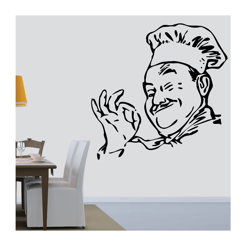 Sticker Mural Chef Cuisinier ZoneStickers
