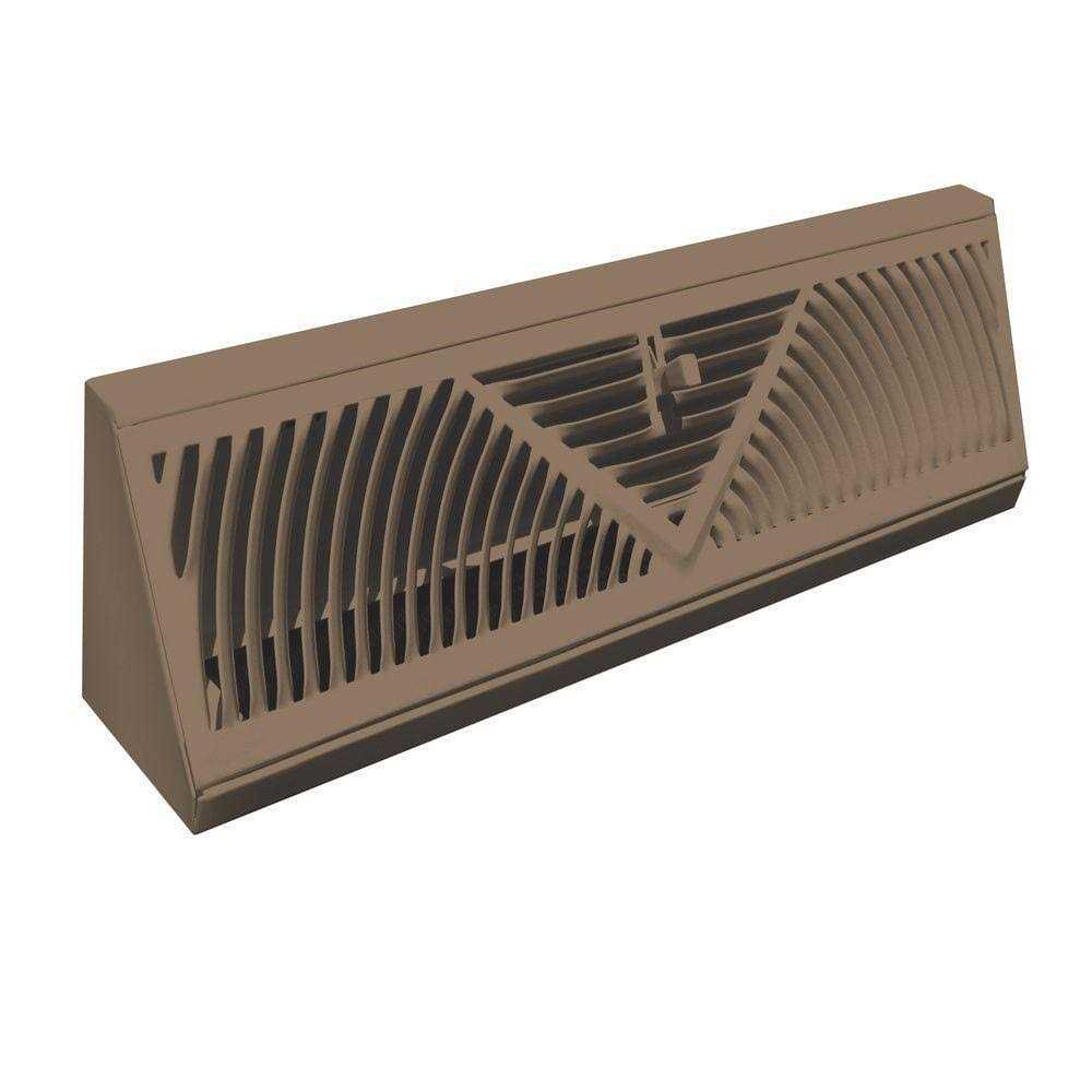18 in. Steel Brown Baseboard Diffuser Supply Hardware&Tools Online Store
