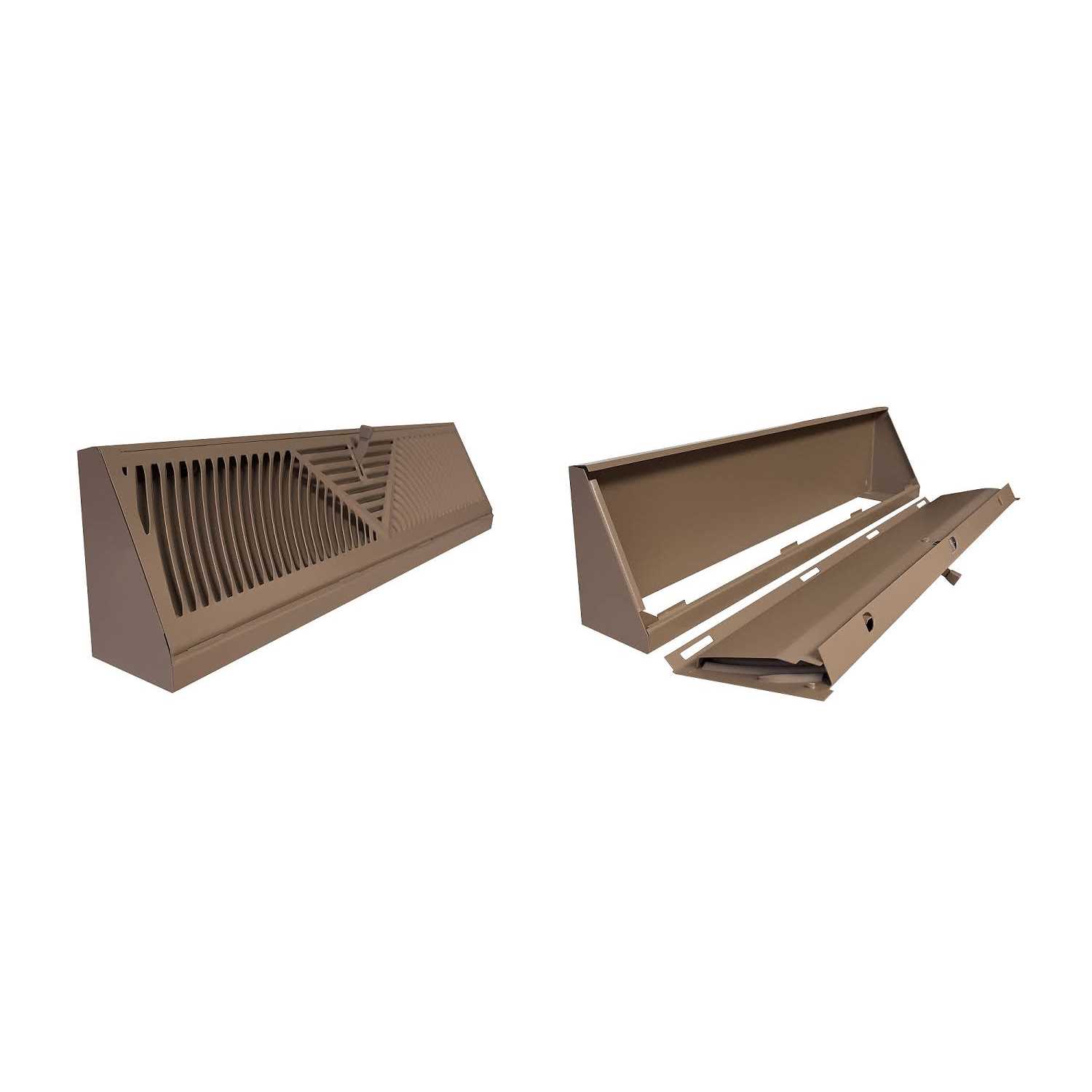 18 in. Steel Brown Baseboard Diffuser Supply Hardware&Tools Online Store