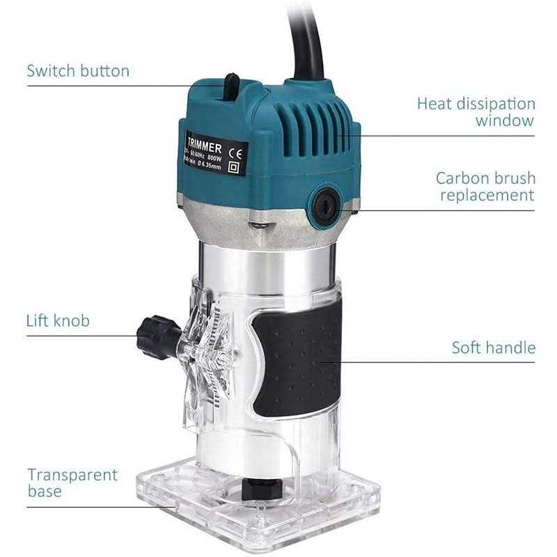 AKYPACH Wood Router,Router Tool Wood Trimmer Router Electric Hand