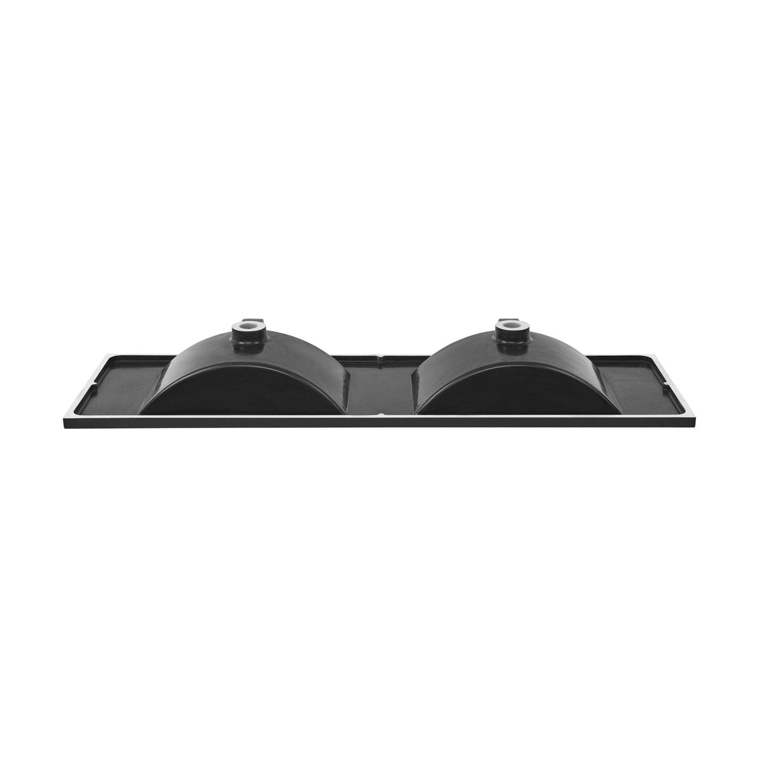 Swiss Madison 60 inch Vanity Top Bathroom Sink in Matte Black with 3