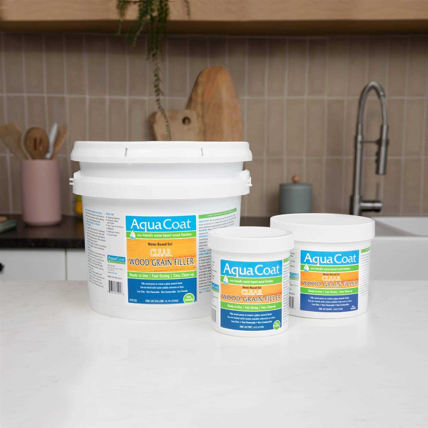 Aqua Coat Water Based Clear Wood Grain Filler Gel Hardware&Tools