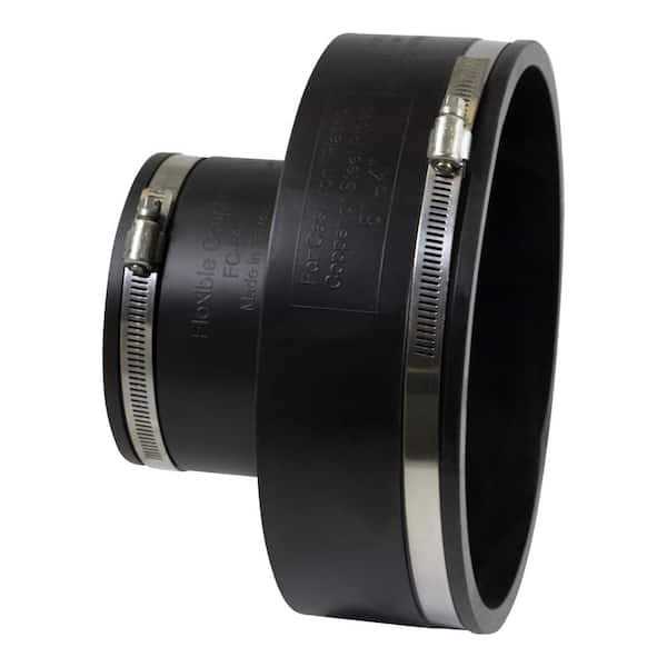 The Plumber's Choice 4 in. PVC Flexible Reducing Coupling with