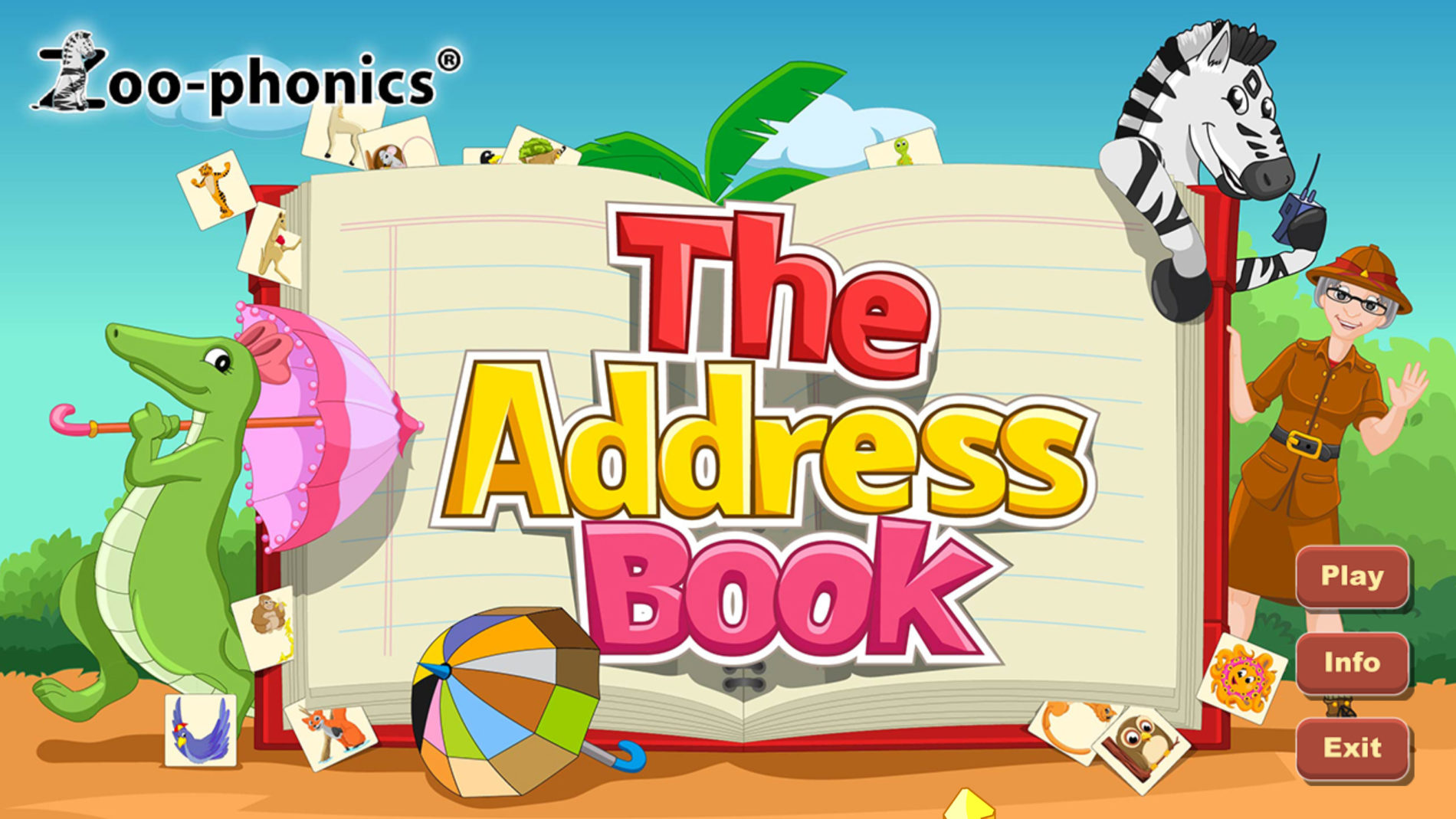 Read and Spell with Zoophonics Game 01 The Address Book Zoophonics