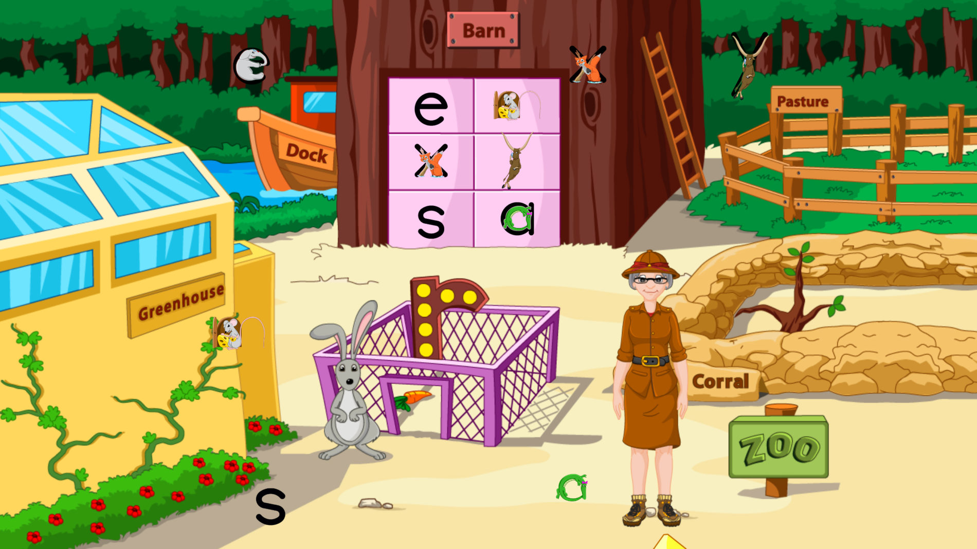 Read and Spell with Zoophonics Game 04 Robby Rabbit’s Matching Pairs