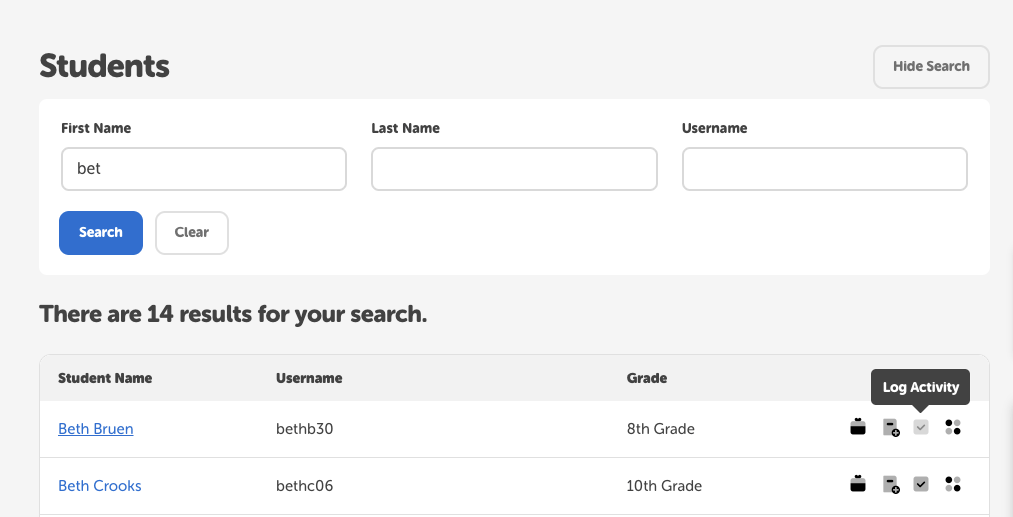 How do I log activities for a student? Beanstack Help Center