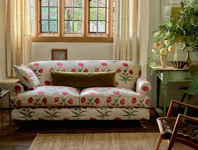 Forest Green Velvet Sofa Baci Living Room