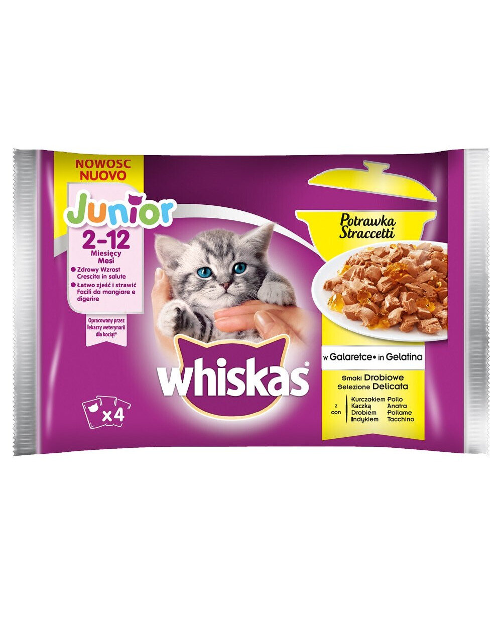 Whiskas Pouch Casserole Junior пауч с пилешко месо, за малки котенца