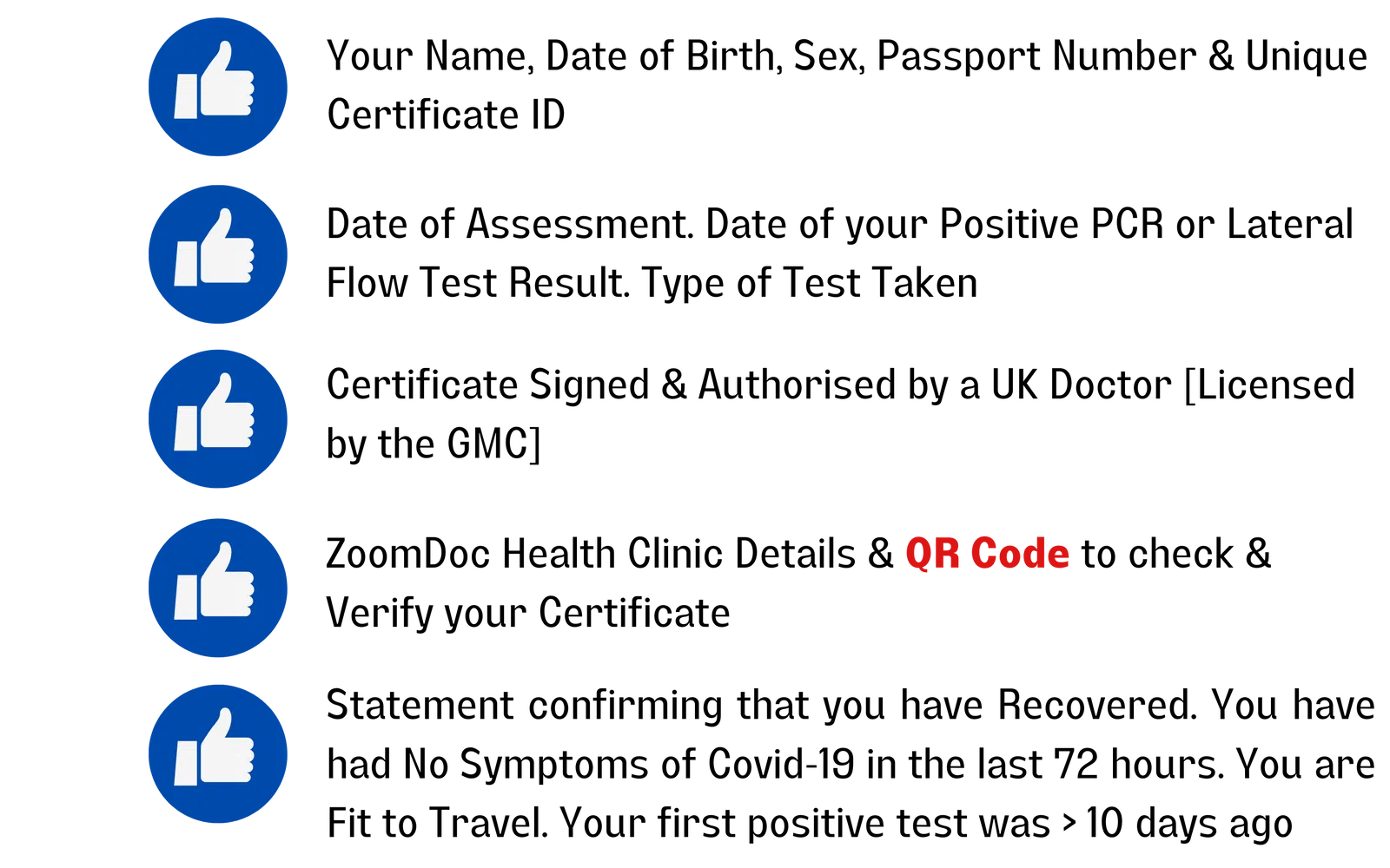 Covid19 Recovery Certificate ZoomDoc