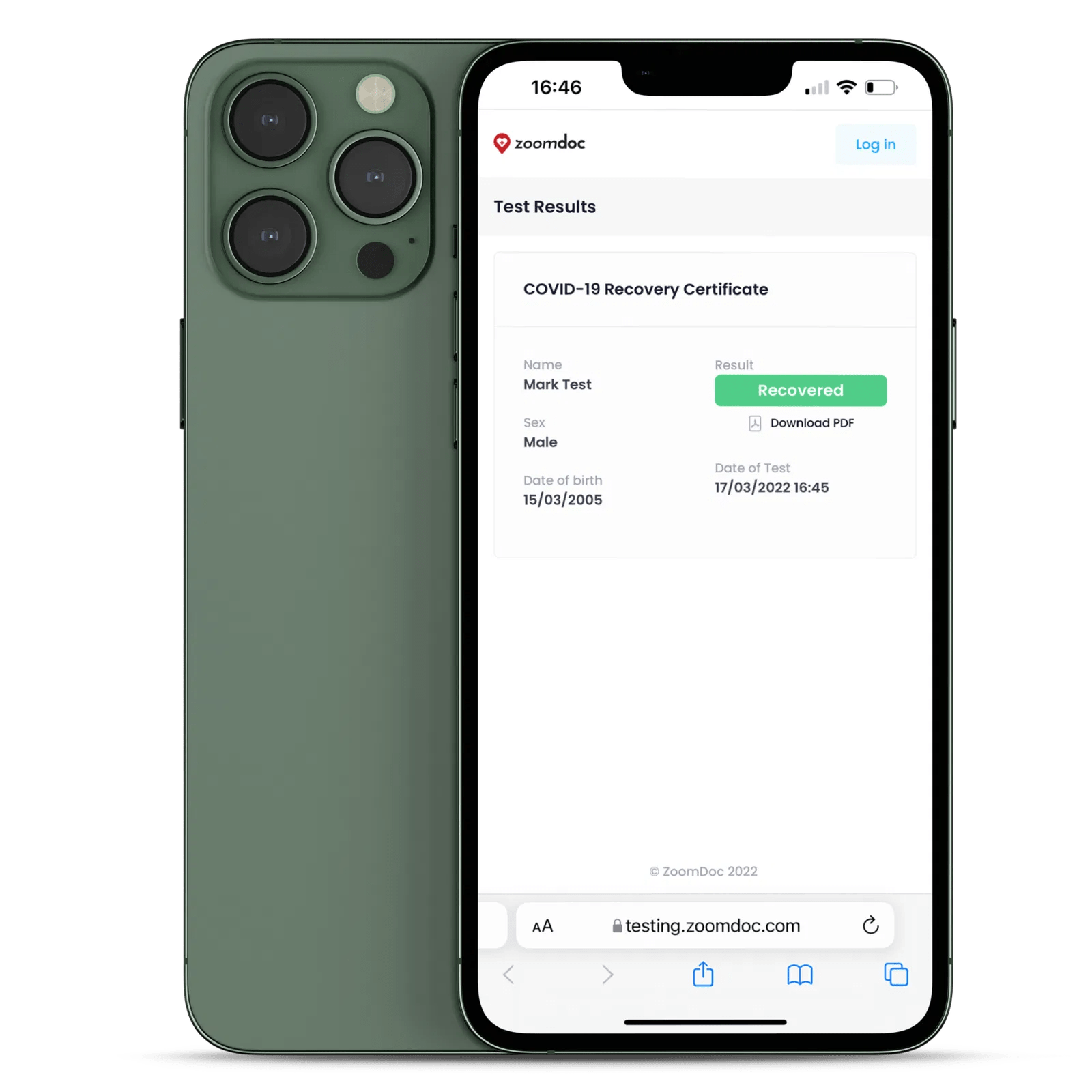 Covid Recovery Certificate UK Covid19 Fit To Fly ZoomDoc