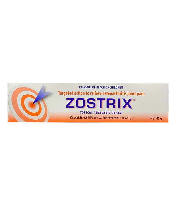 Zostrix Topical Analgesic Cream (0.025), 45g ZOOM Pharmacy