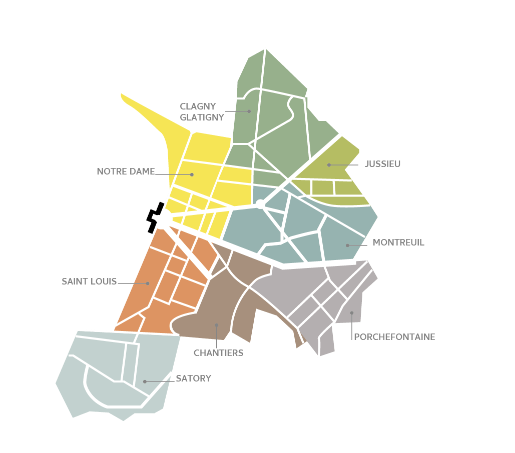 Les Difficultés De Visiter "Plan Versailles Quartiers" Les quartiers Zoom Versailles