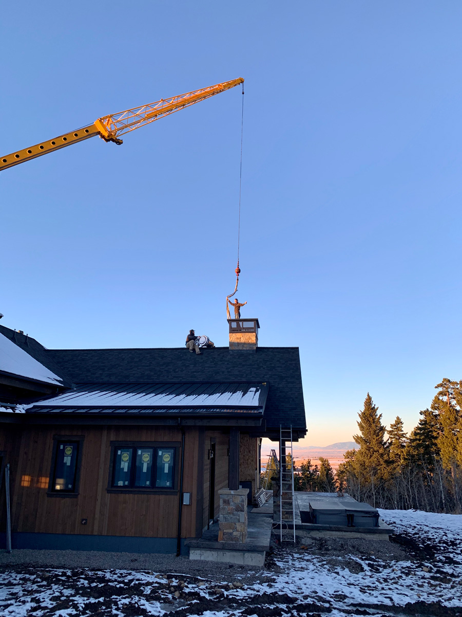 In progress Zoske Construction Luxury Custom Homes Bozeman, Montana