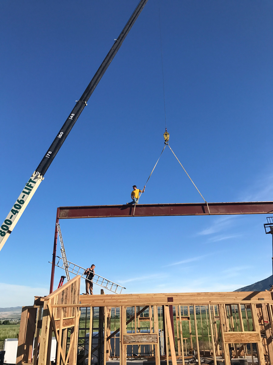 In progress Zoske Construction Luxury Custom Homes Bozeman, Montana