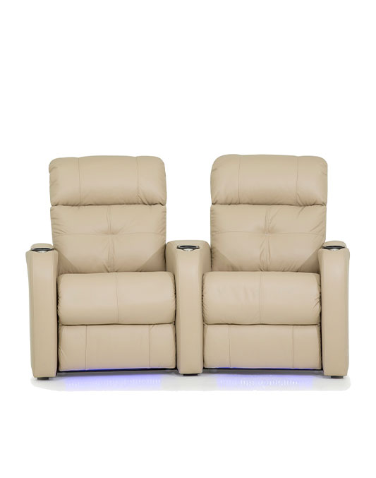 AUDIO FABRIC OR LEATHER HOME THEATRE SEATING PALLISER Zozi’s Loft
