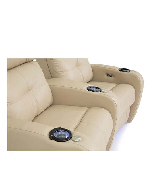 AUDIO FABRIC OR LEATHER HOME THEATRE SEATING PALLISER Zozi’s Loft