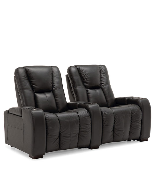 MEDIA FABRIC OR LEATHER HOME THEATRE SEATING PALLISER Zozi’s Loft