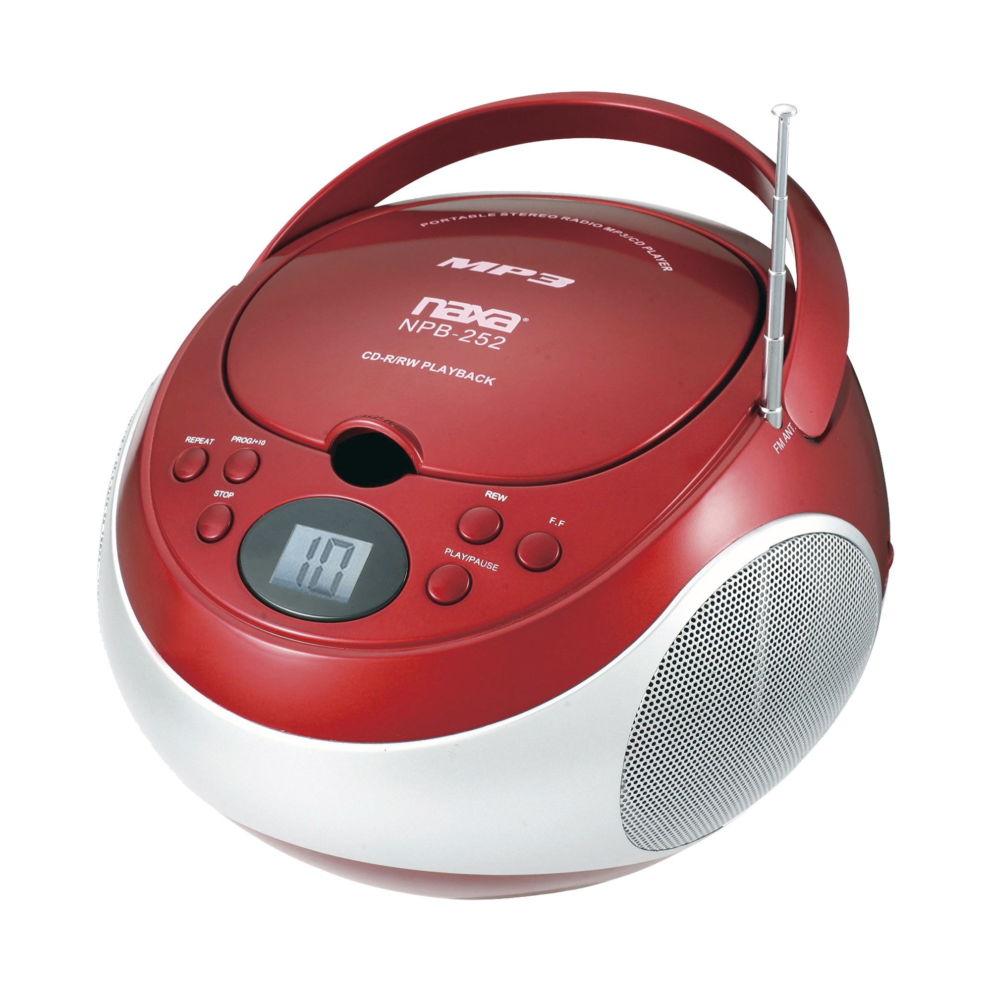 Naxa Portable MP3/CD Player with AM/FM Stereo Radio and AUXin, Red eBay