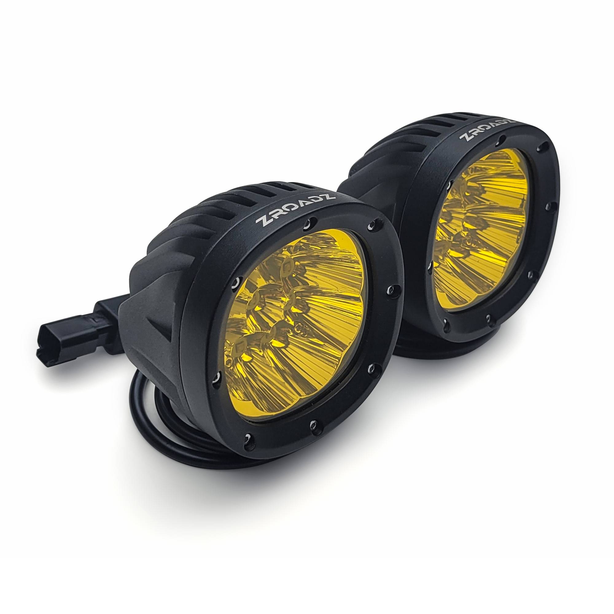ZROADZ 4-Inch Round Amber LED Light KIT, Includes (2) Amber LED Lights