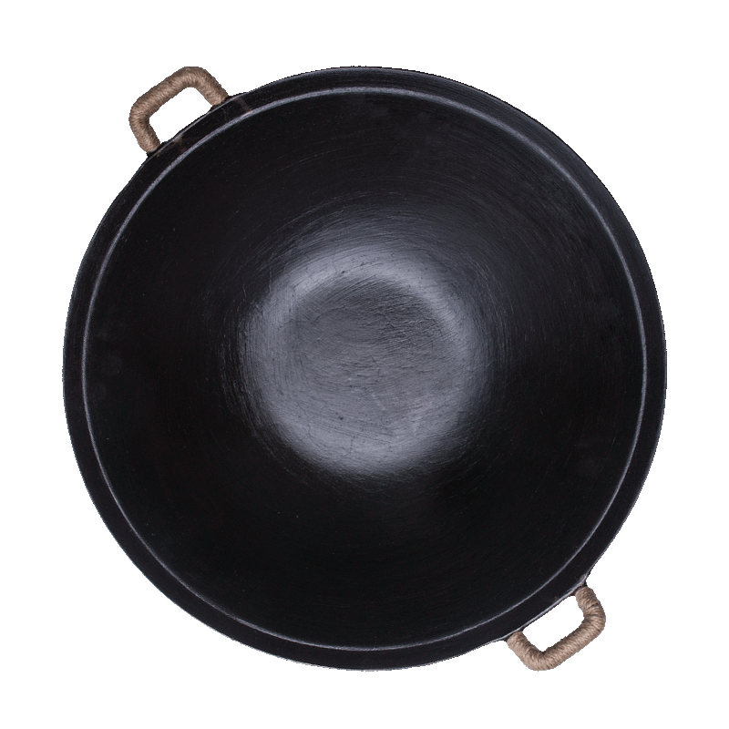 ZhenSanHuan Handmade Cast Iron wok no coating no Painting Induction