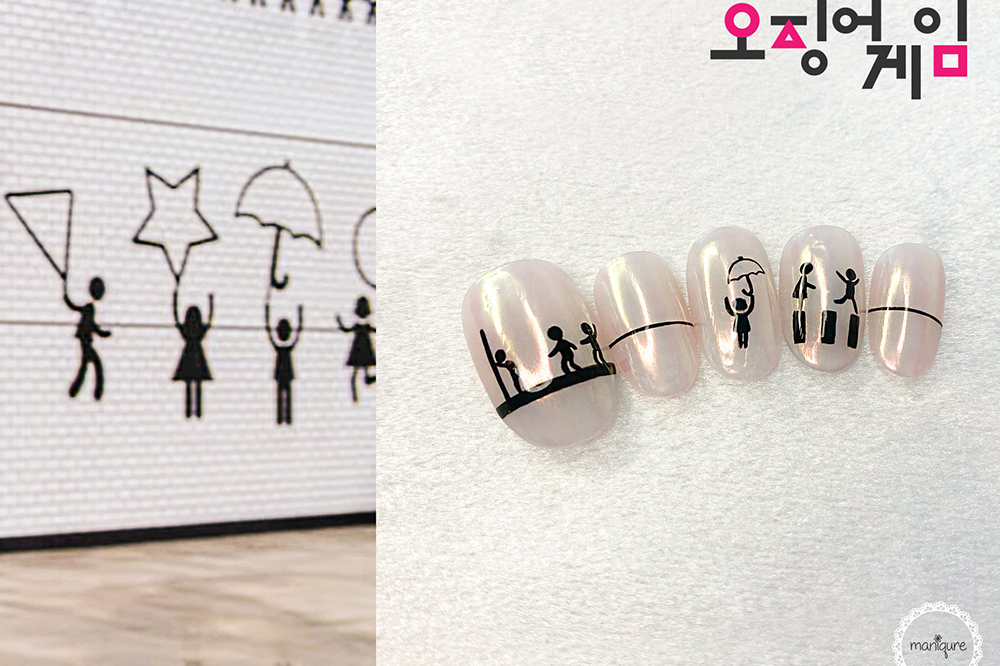 These Squid Game Nails Come In Designs Of Characters & Games