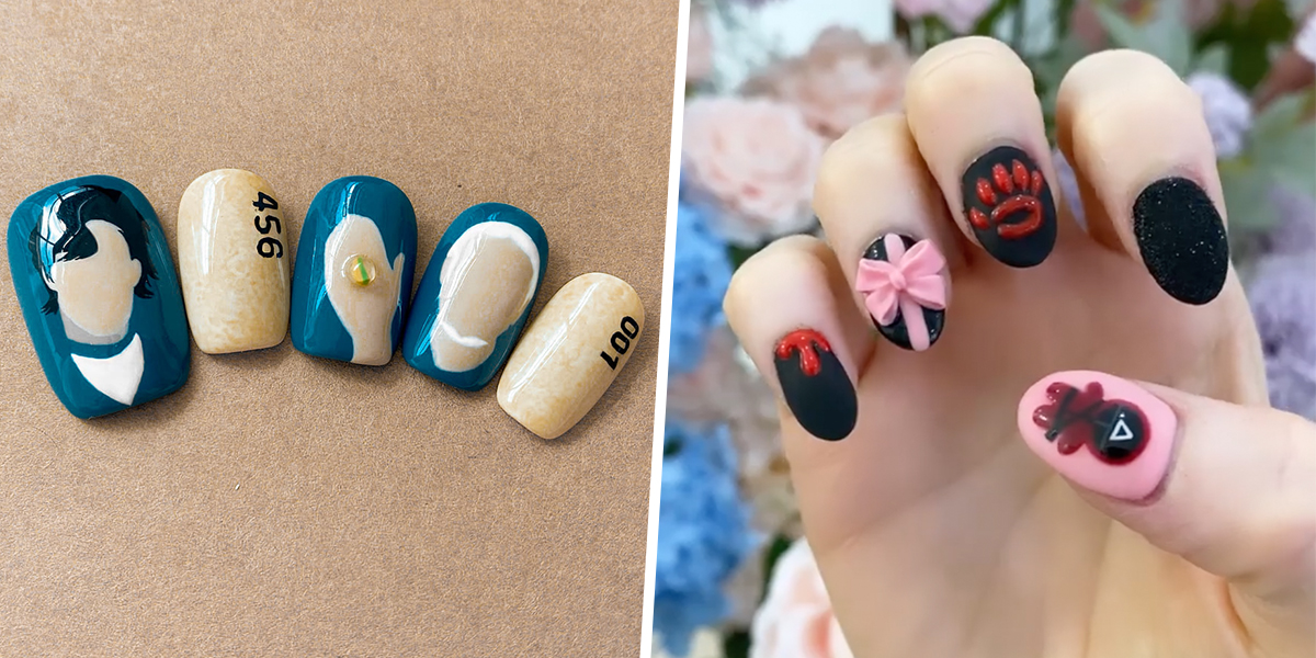 These Squid Game Nails Come In Designs Of Characters & Games