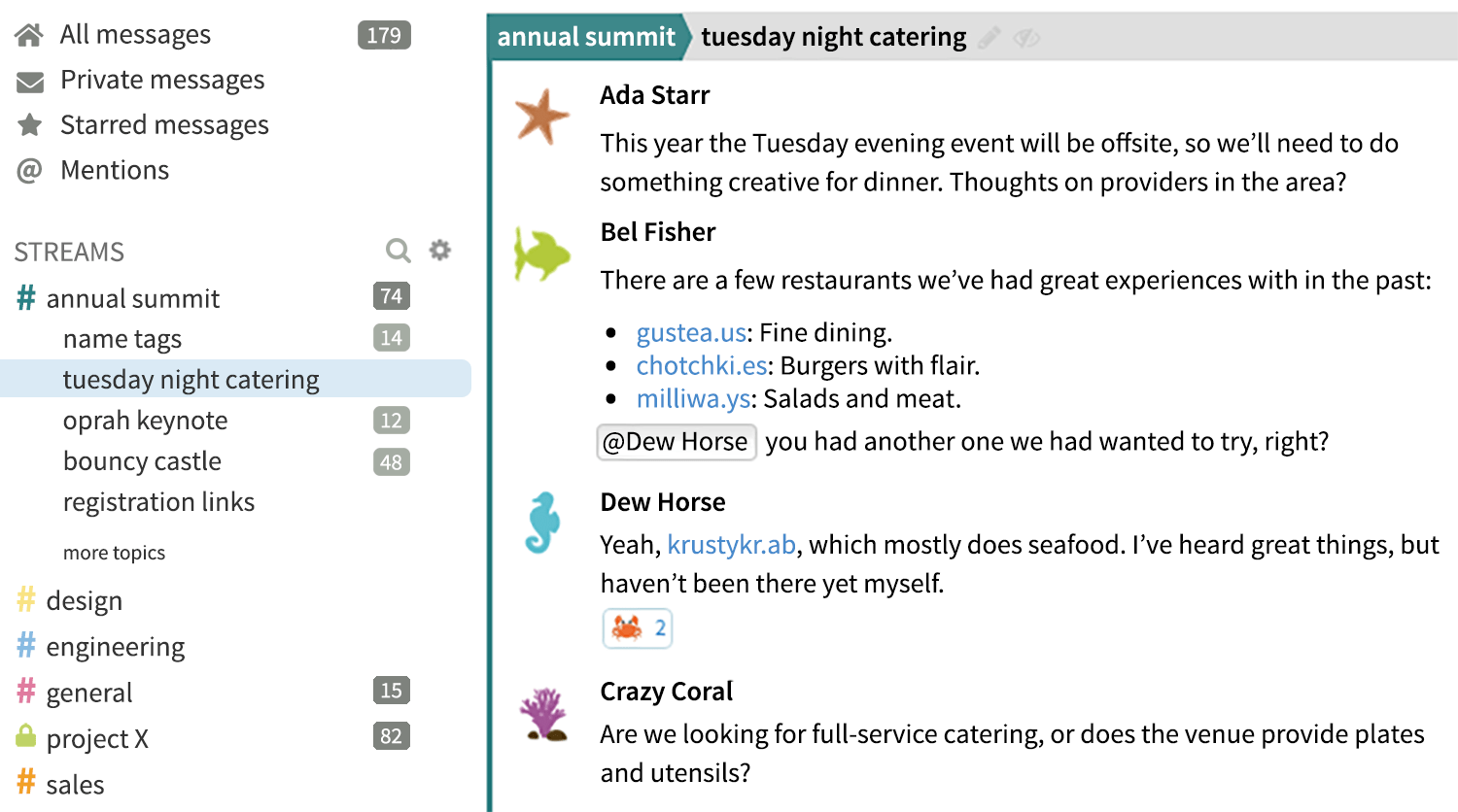 Zulip Opensource team chat with topicbased threading