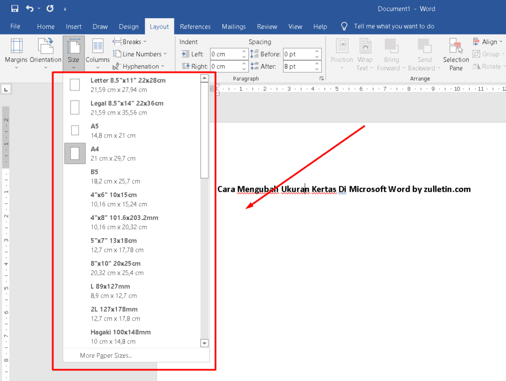 Cara Mengubah Ukuran Kertas Di Microsoft Word