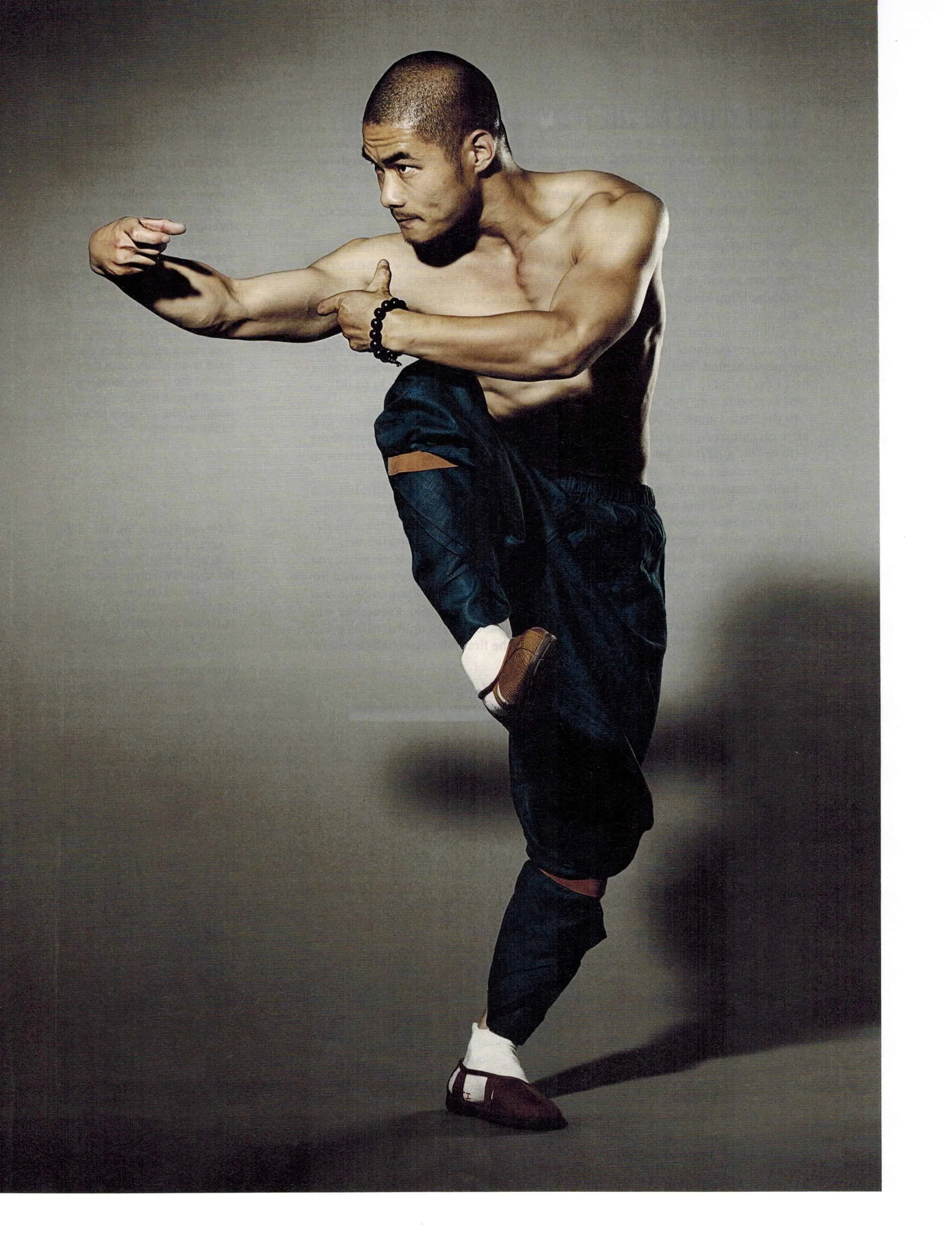 Shaolin Martial Arts Monk Wang Bo on Cover of Black Belt Magazine