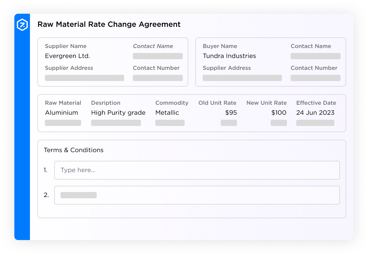 Raw Material Agreements Direct Material Procurement Direct Material Sourcing