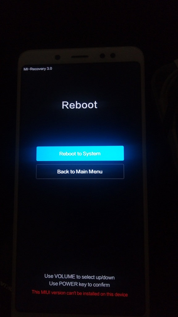 Redmi Note 5 Pro This Miui Version Can't be Installed on
