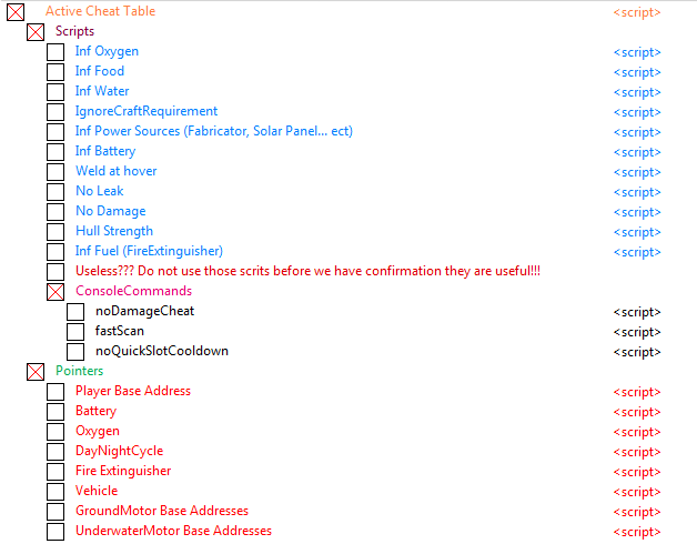 Subnautica Below Zero FearLess Cheat Engine