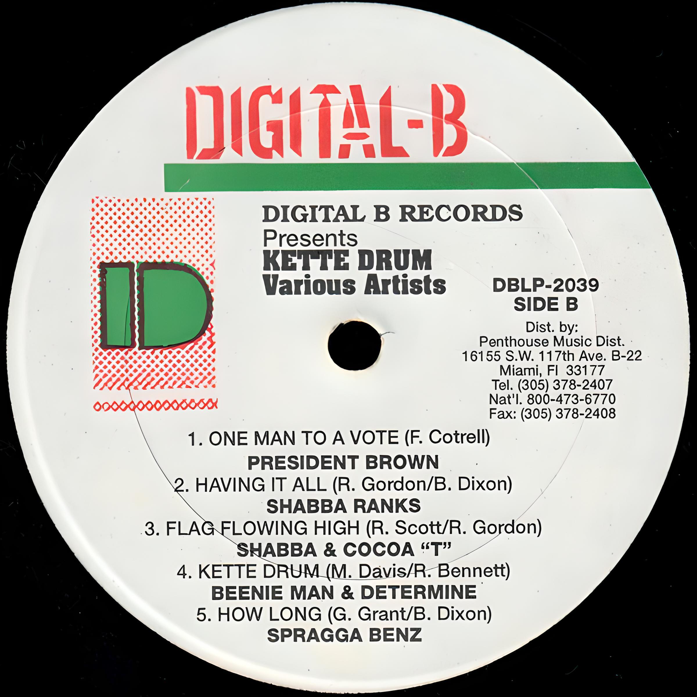 Kette Drum Riddim (Digital B,Penthouse) 1995 Download on