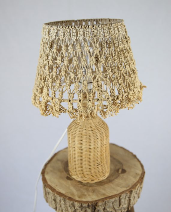 Lampe macramé et osier ZwickyFactory