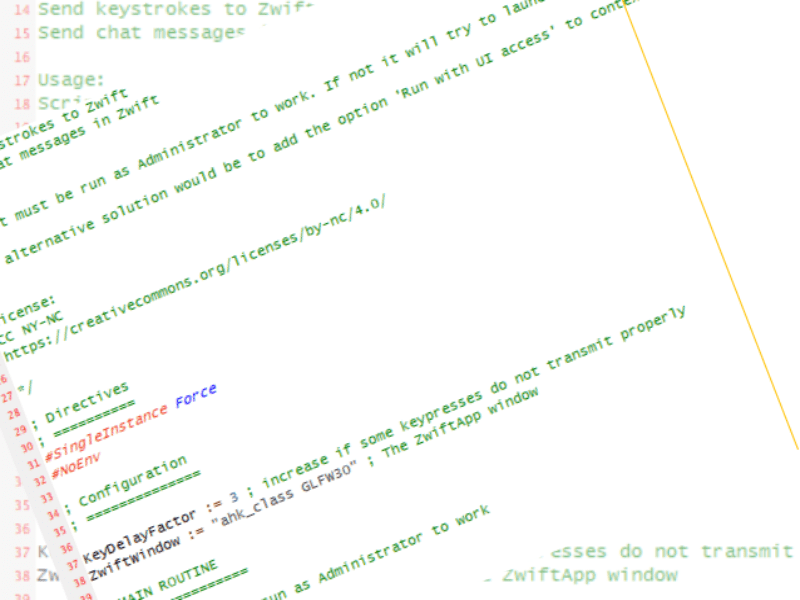 Send keystrokes to Zwift with AutoHotkey ZwiftHacks