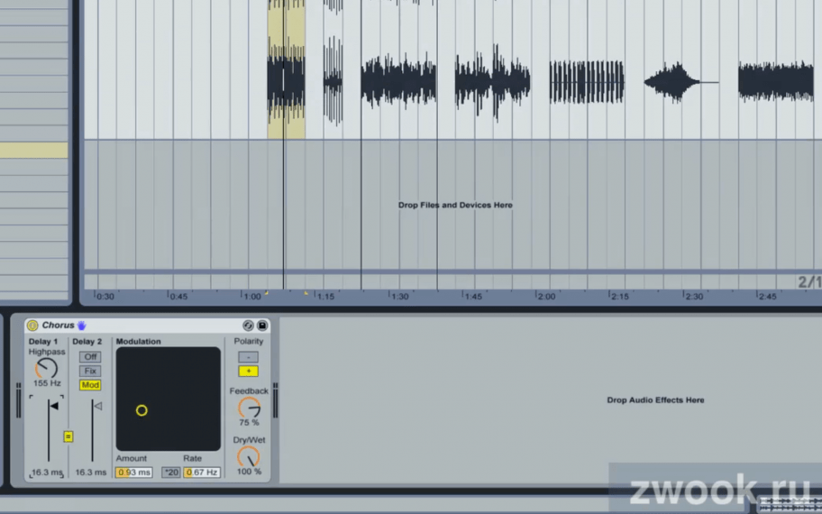 Эффект Chorus в Ableton Live 9