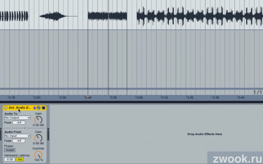 Эффект External Audio Effect в Ableton Live