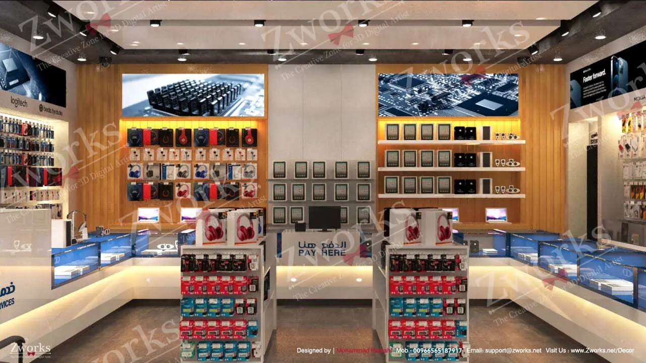 Computer Mobile Store 3D Model Zworks 3D Models