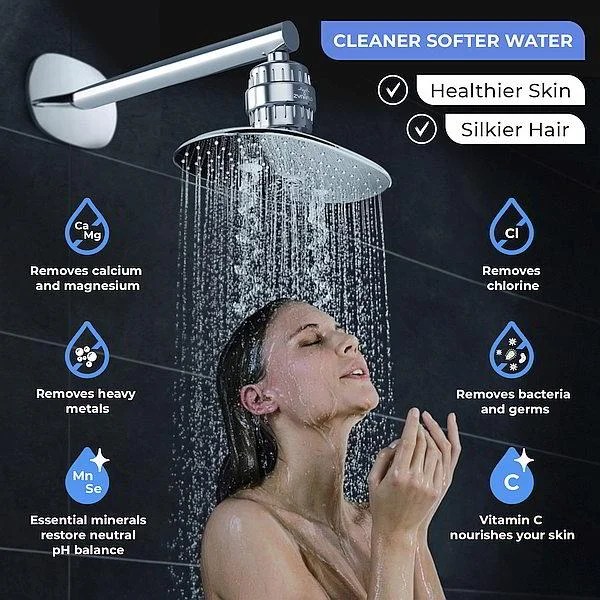 ZYNAFLO 15Stage Shower Filter for Hard Water, Chlorine and Heavy
